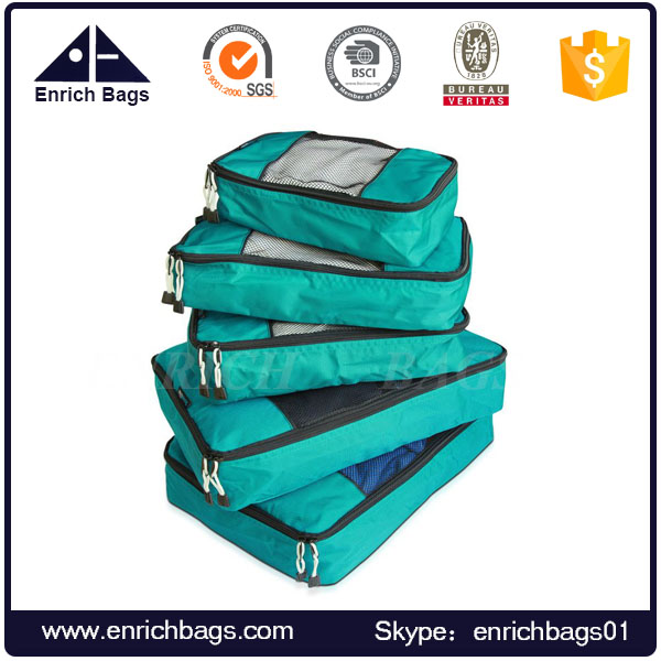 5 pcs travel organizer bag set,Travel Luggage Packing Cubes with Laundry Bag