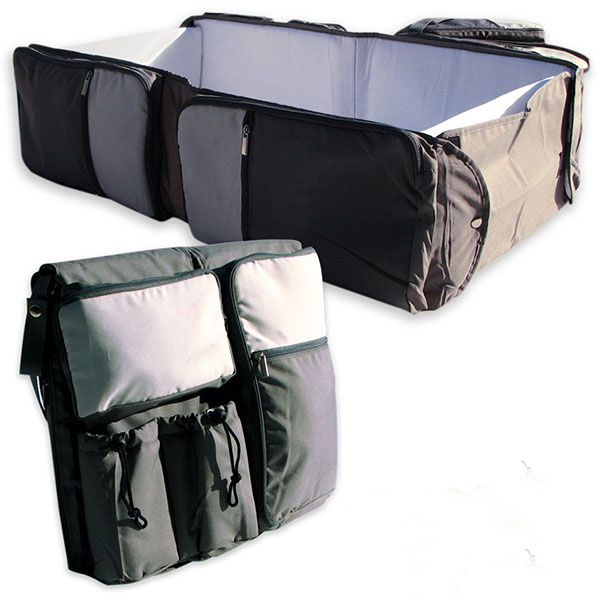 3 in 1 Diaper Bag - Travel Bassinet - Change Station by BabyGarb. With EZ Travel Bed's fold-n-go desi