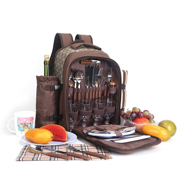 <b>ELPB042 Enrich Picnic Backpack With Cooler Compartment,outdoor person picnic set for 2 person</b>