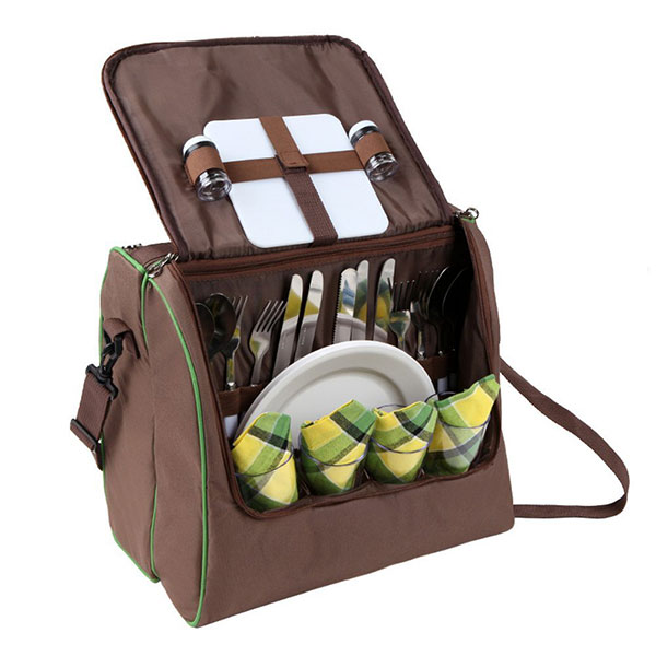 ELPB013 Shoulder picnic bag for 4 person with cooler compartment