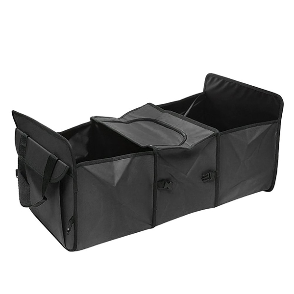 3-Compartments Storage Basket Car Trunk Organizer with Cooler Set
