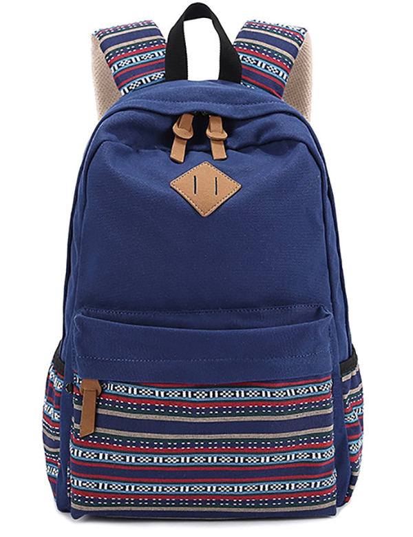 canvas backpack school bag-1