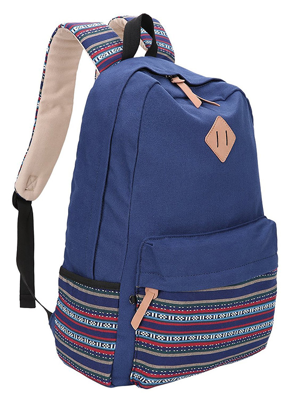 canvas backpack school bag-2