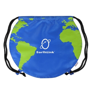 <b>MDR25 Globe Design Promotional Drawstring Backpack</b>